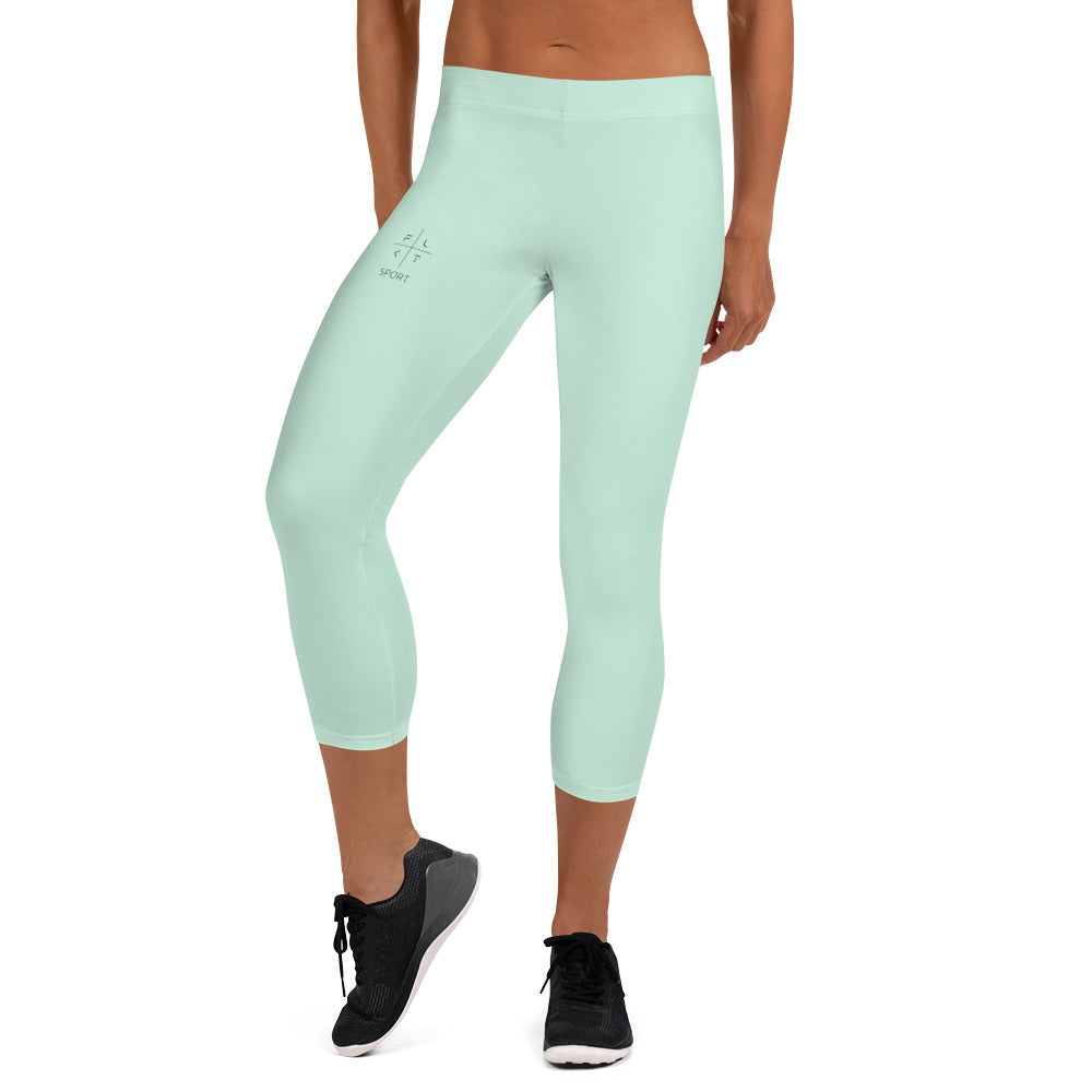 Dewdrop Dream FLAKOUT Sport Women's Capri Leggings - FLAKOUT