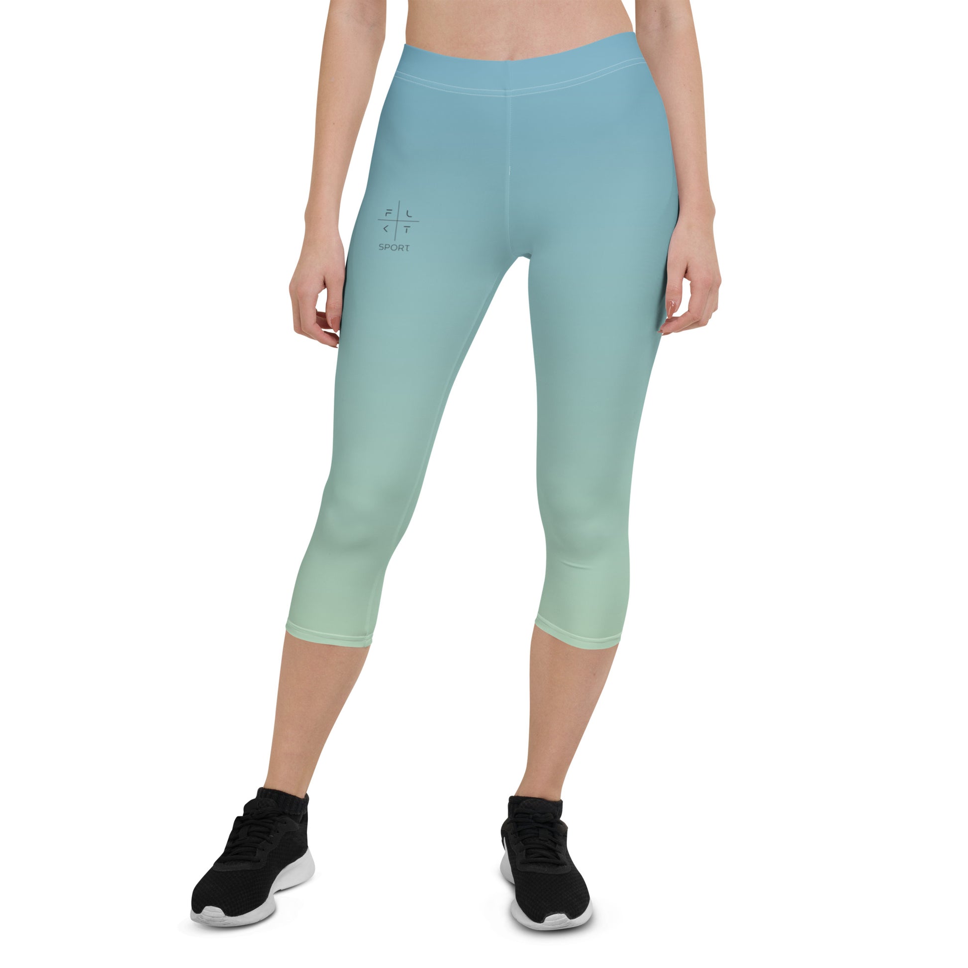 Cloudy Sky FLAKOUT Sport Women's Capri Leggings - FLAKOUT