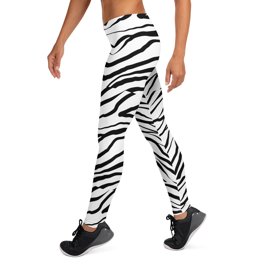 Striped Zebra Vibrance Women's Leggings - FLAKOUT