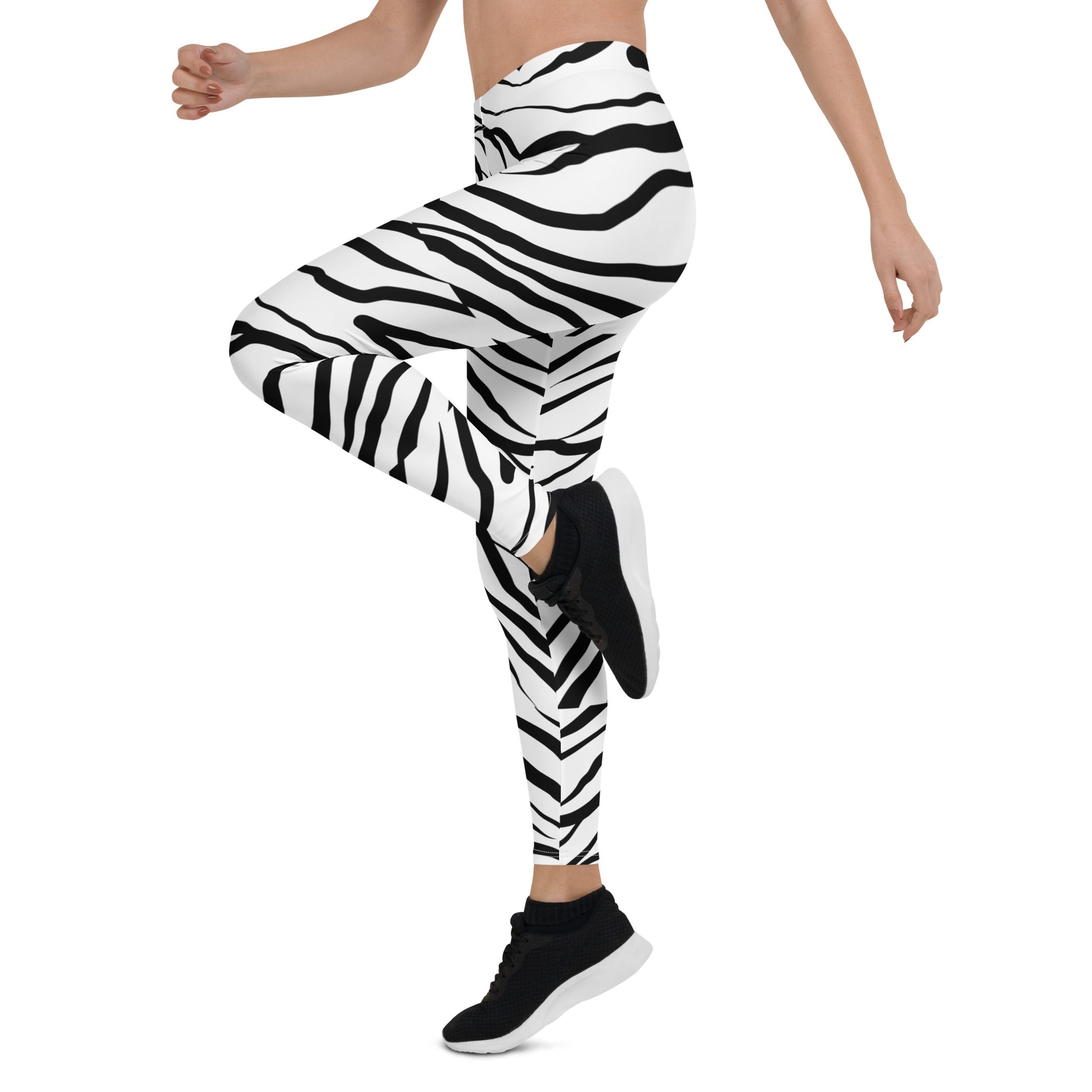 Striped Zebra Vibrance Women's Leggings - FLAKOUT