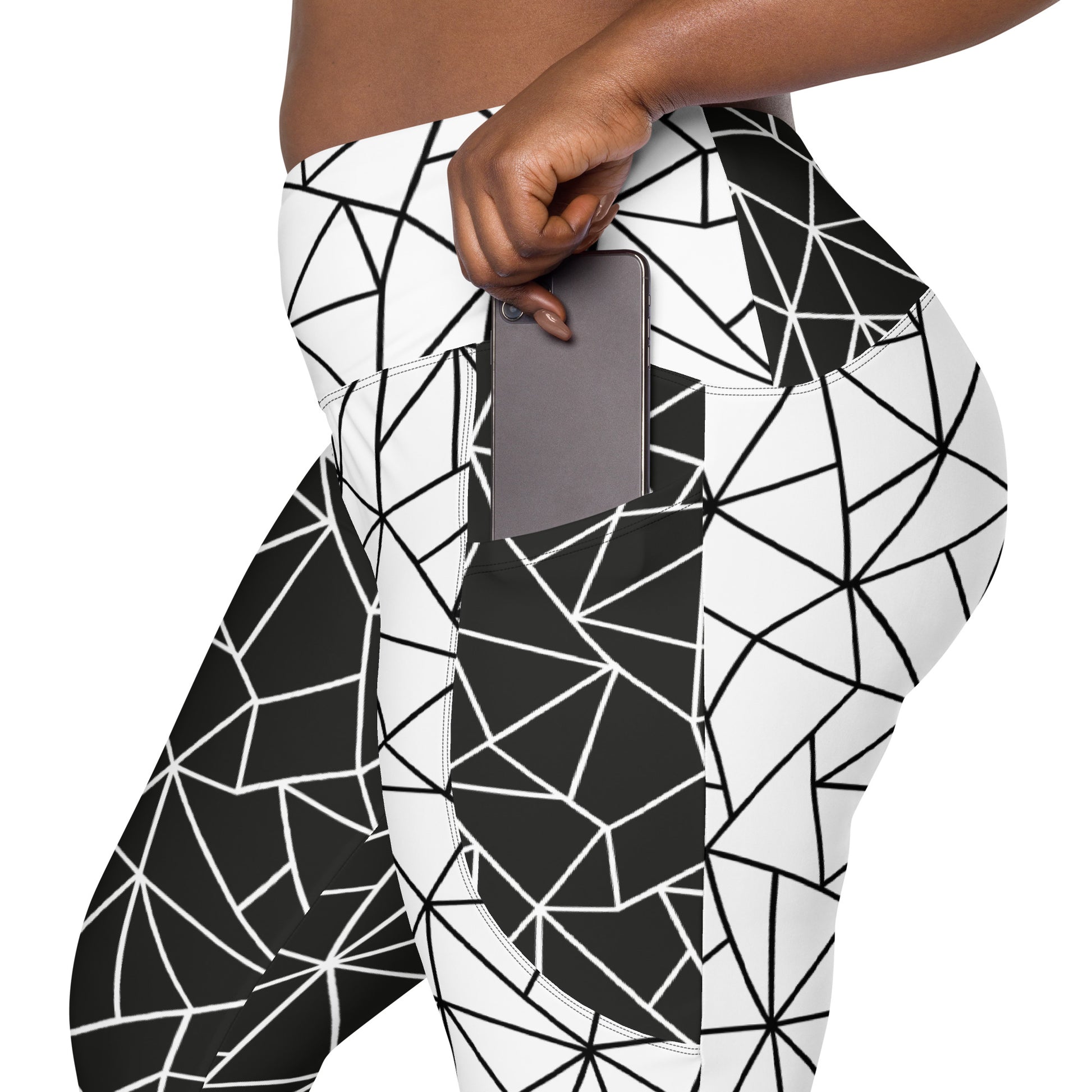 Angular Allure Women's Double Color Leggings With Pockets - FLAKOUT