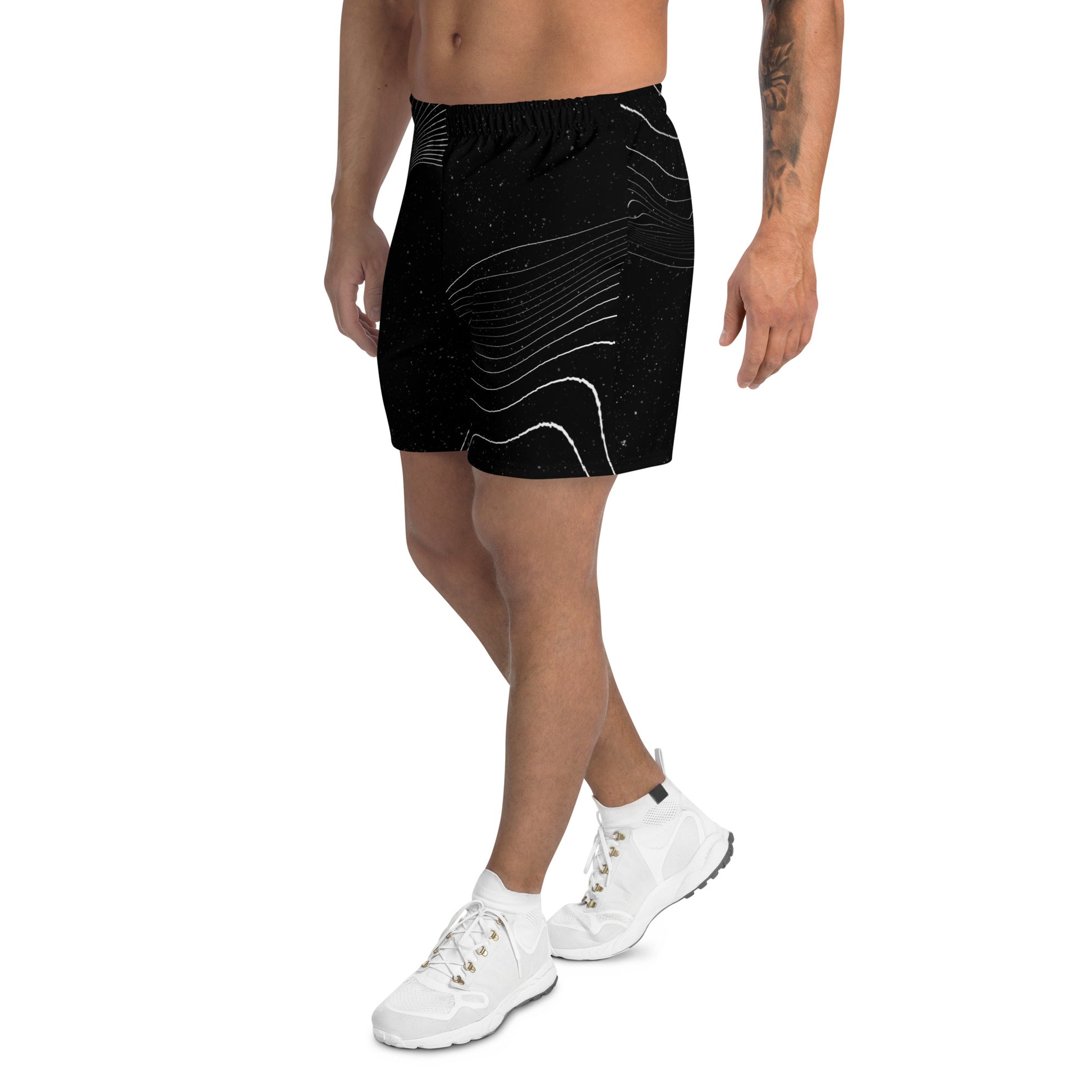 Noir Stripes Men's Swim - Athletic Shorts - FLAKOUT