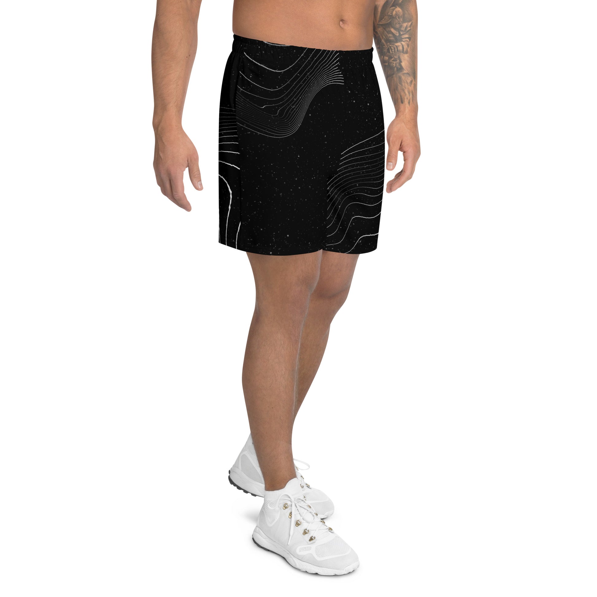 Noir Stripes Men's Swim - Athletic Shorts - FLAKOUT