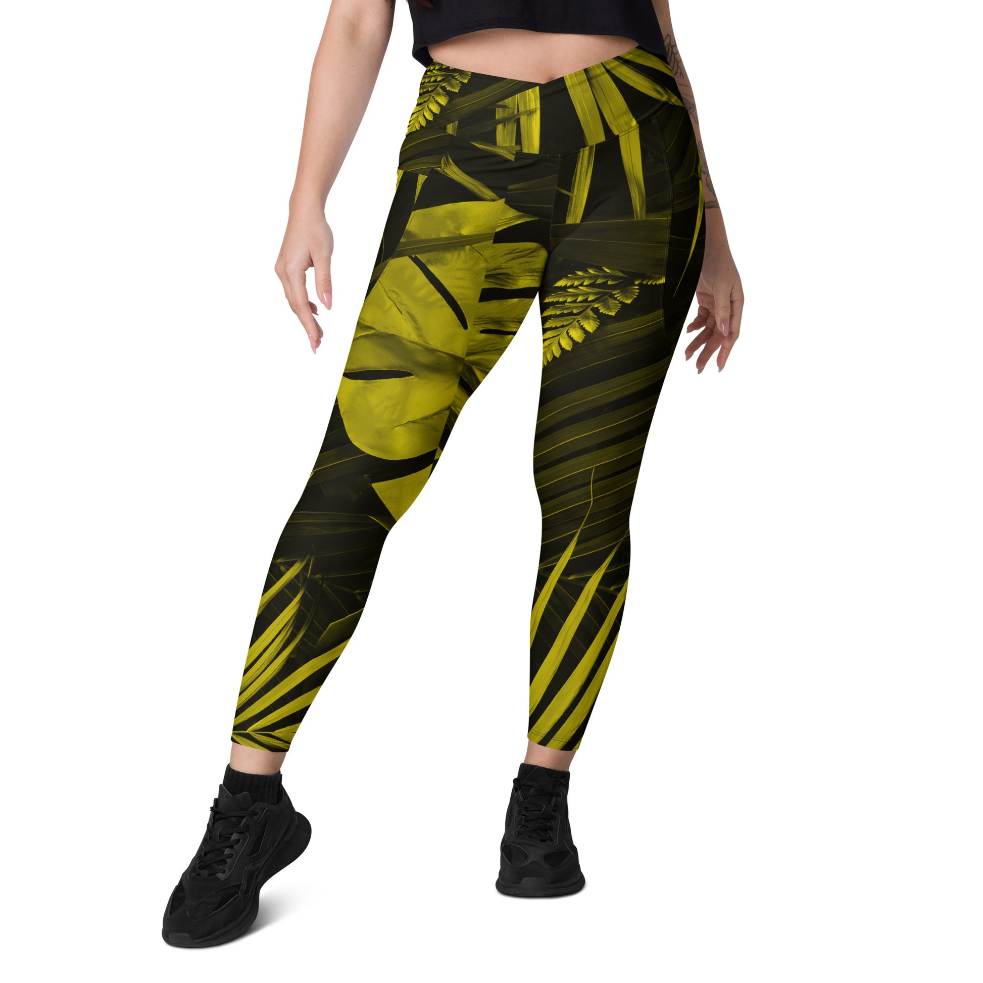 Yellowaze Women's Recycled Crossover Leggings With Pockets - FLAKOUT