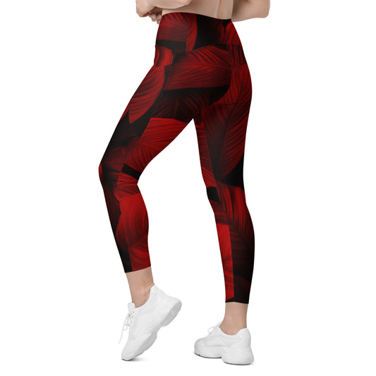 Redveil Women's Recycled Crossover Leggings With Pockets - FLAKOUT