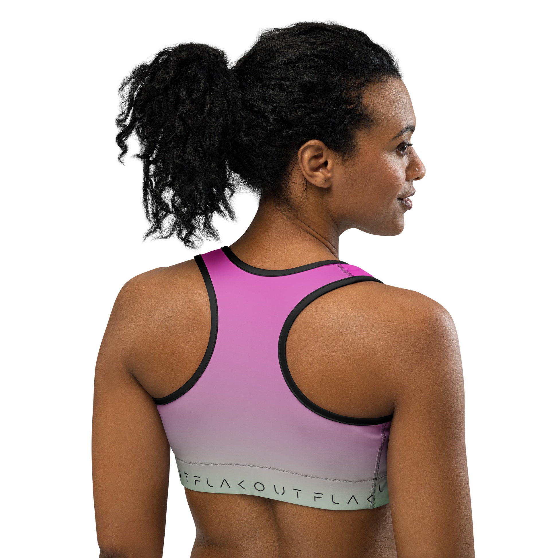 Fuchsia Fantasy Women's Sports Performance Bra - FLAKOUT