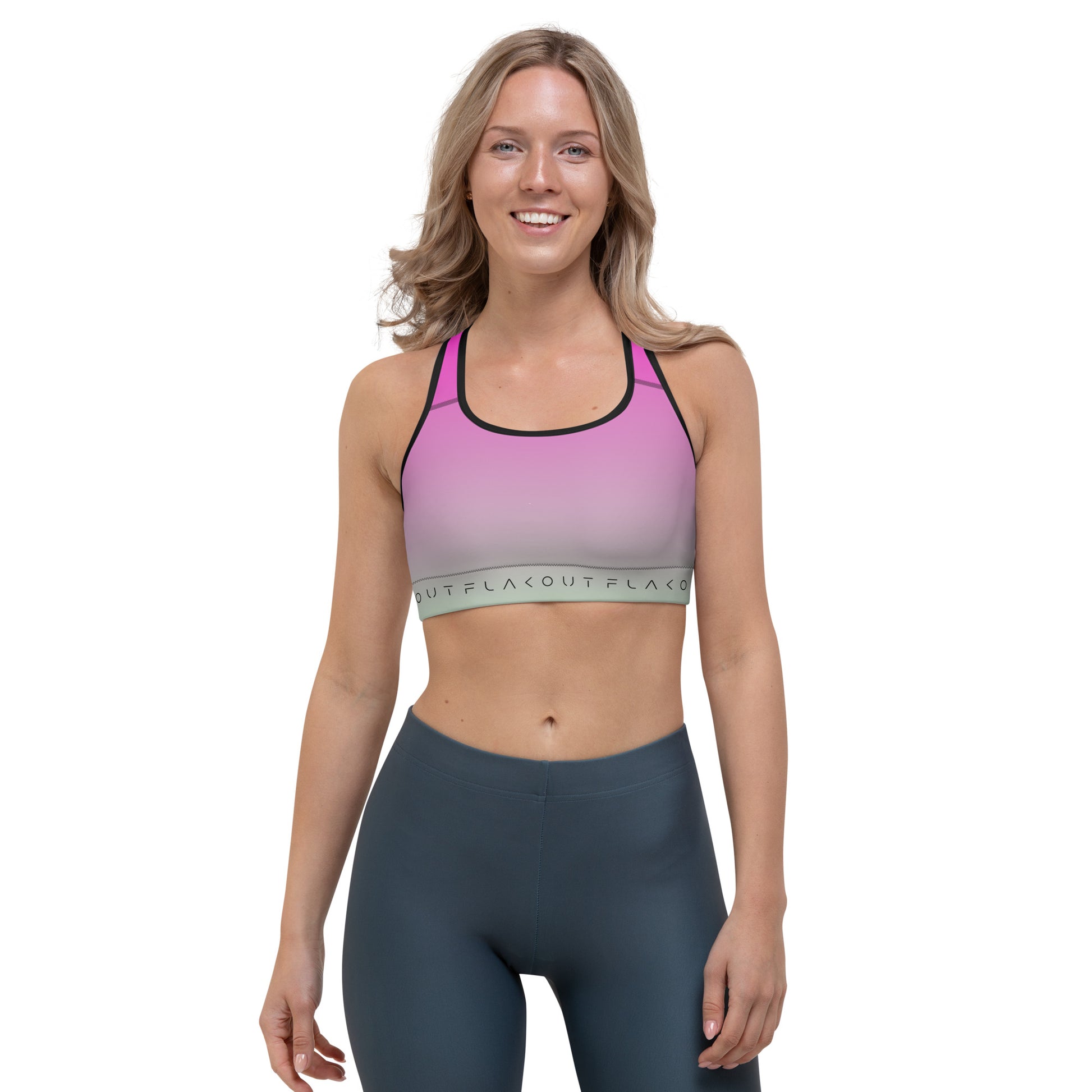 Fuchsia Fantasy Women's Sports Performance Bra - FLAKOUT