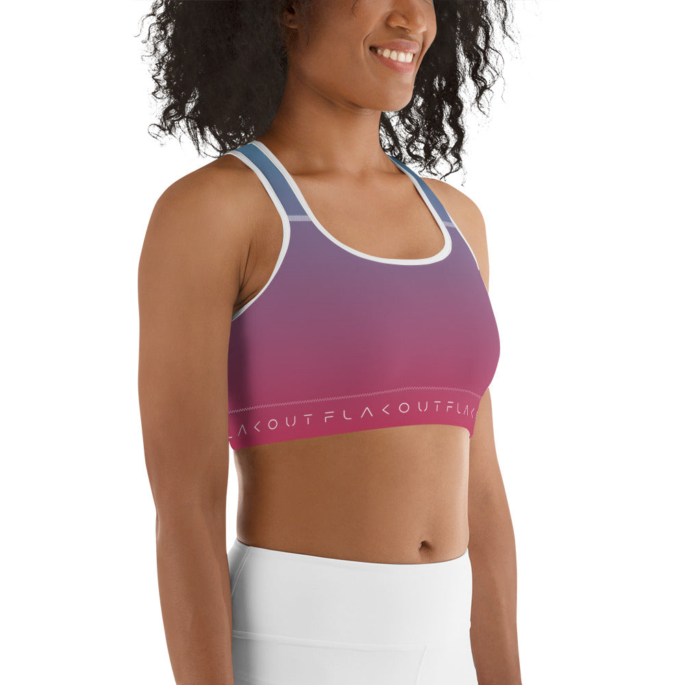 Cherry Sky Women's Sports Performance Bra - FLAKOUT