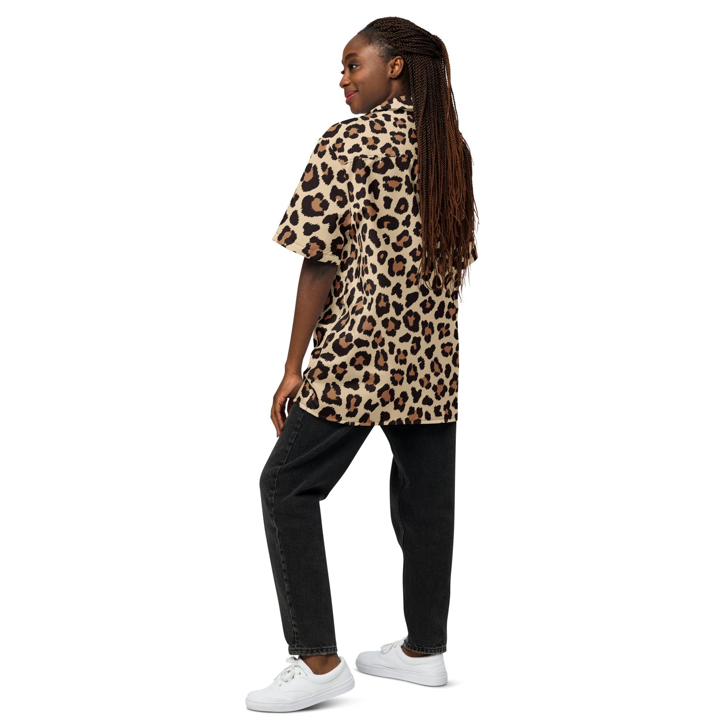 Leopar Chic Feline Button Shirt - FLAKOUT