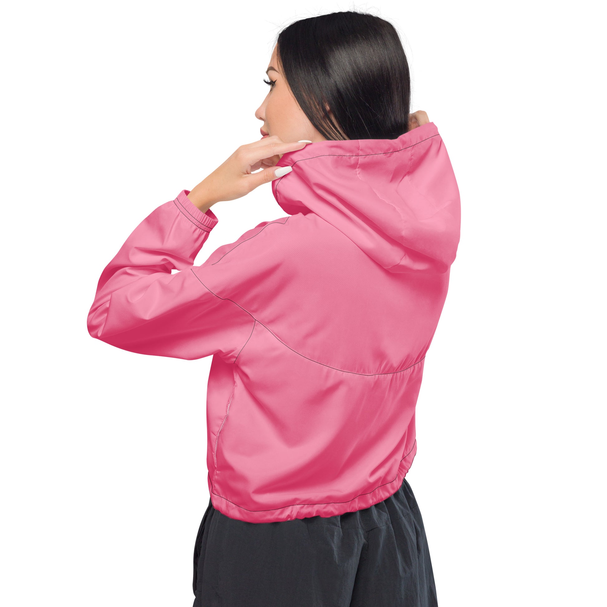 Tickle Me Pink Women’s Cropped Windbreaker - FLAKOUT