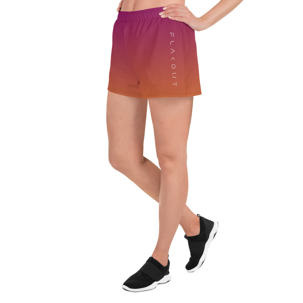 Sunset Blaze Women’s Recycled Shorts - FLAKOUT