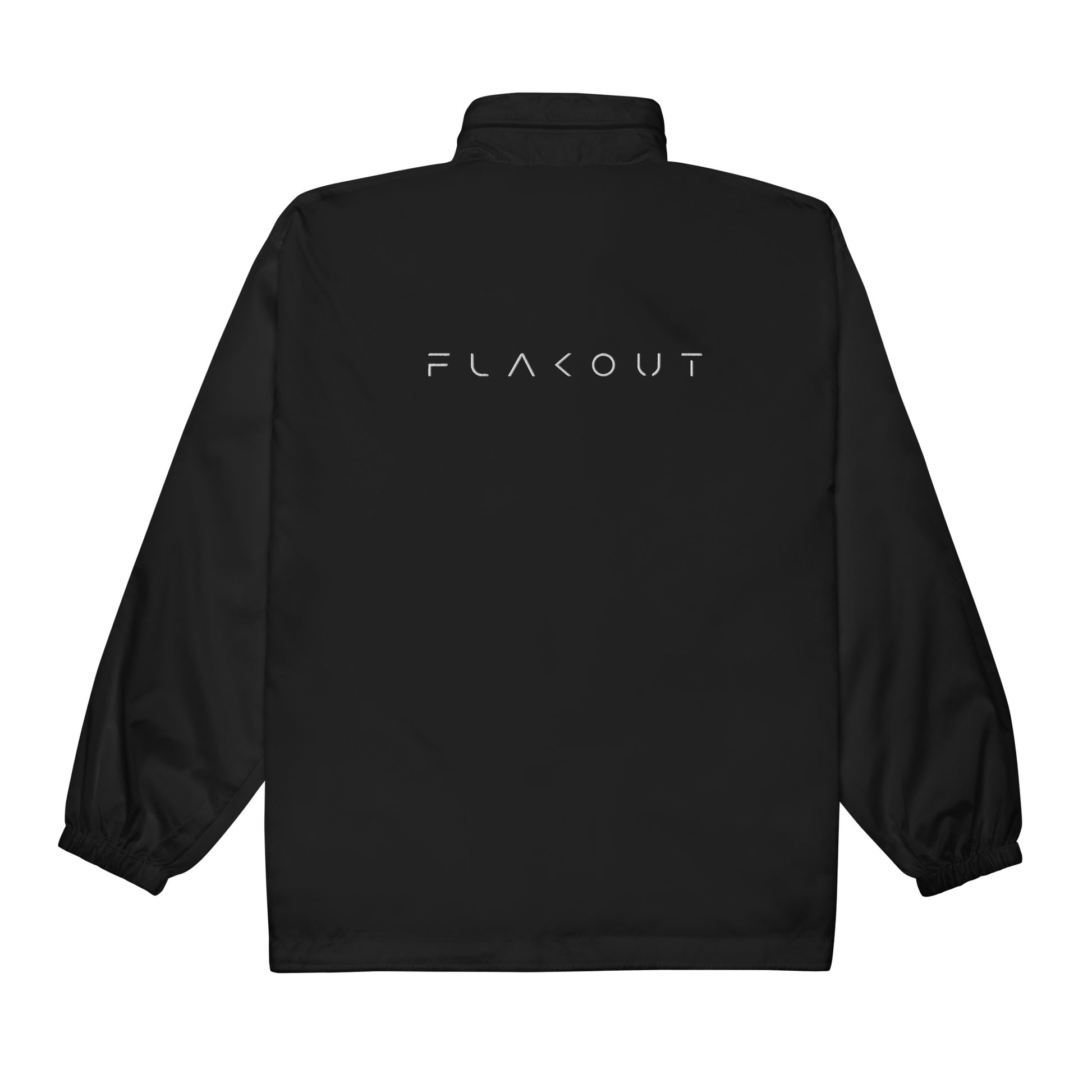 FLAKOUT Logo Embroidered Unisex Packable Windbreaker - FLAKOUT