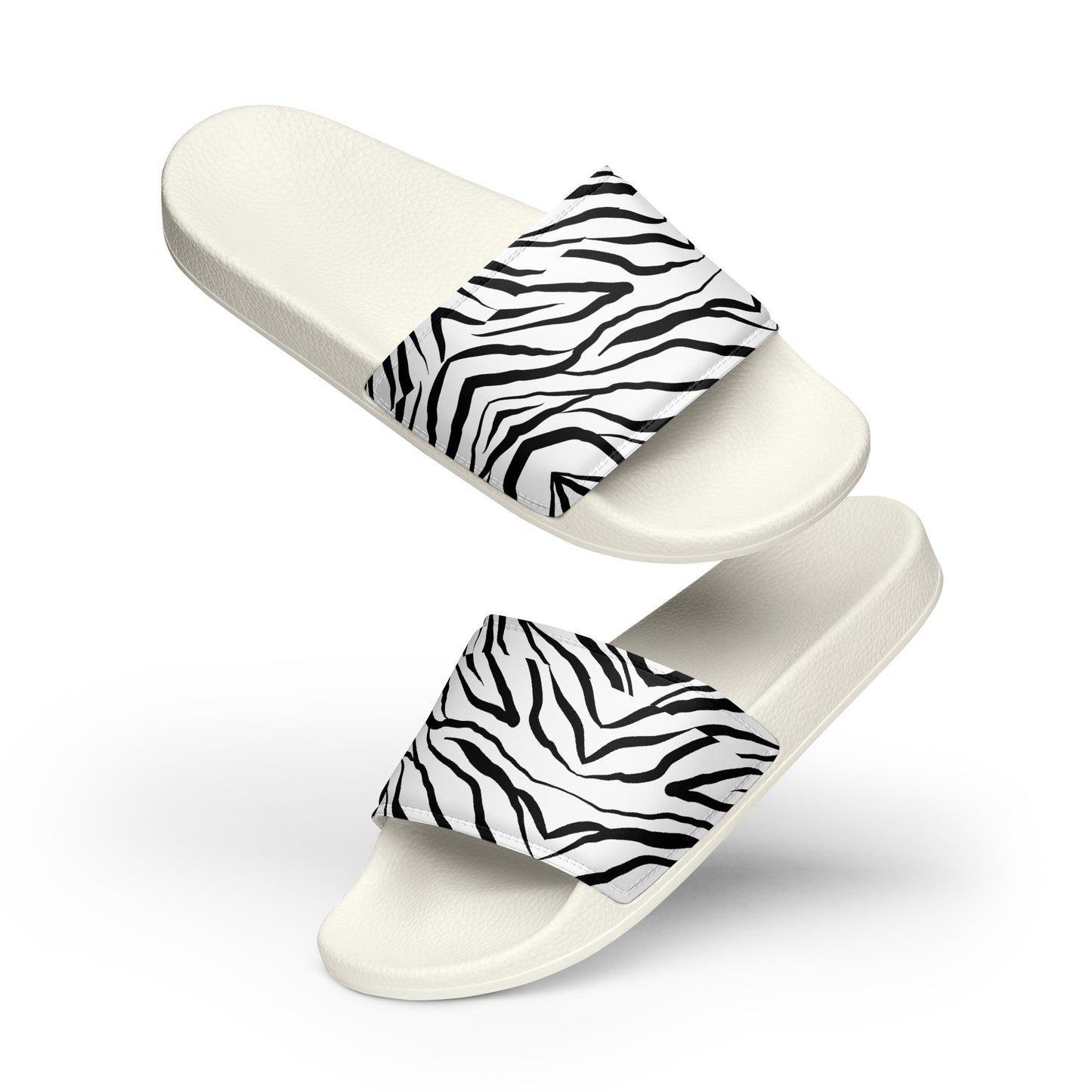 Striped Zebra Vibrance Men’s Slides - FLAKOUT