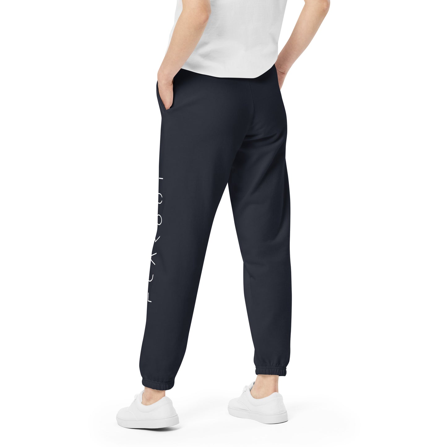 Plain Comfort Sweatpants Logo On Left Leg - FLAKOUT