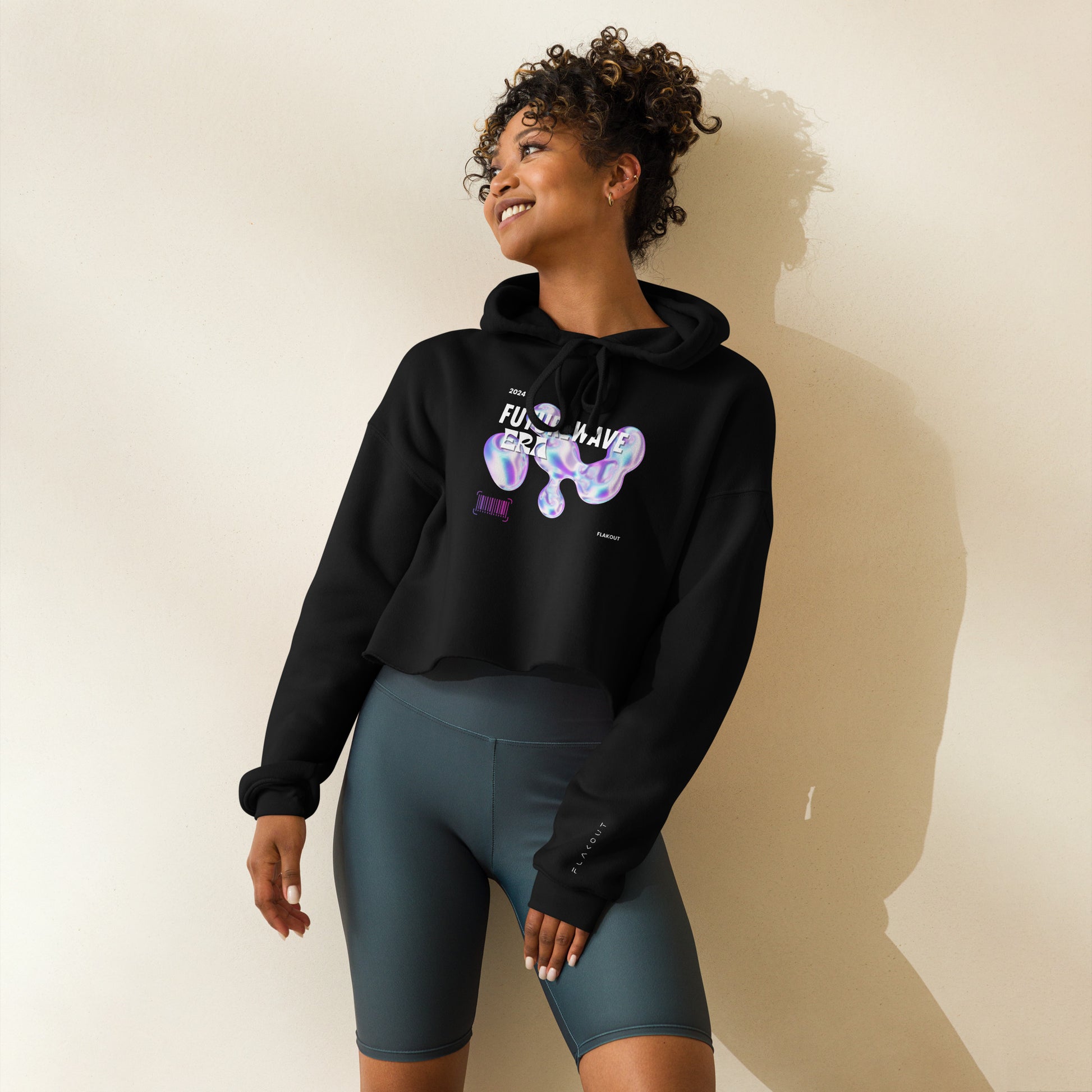 Futurewave Era Women's Crop Hoodie - FLAKOUT