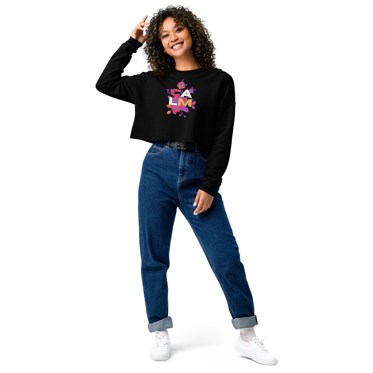 Calm Women's Crop Sweatshirt - FLAKOUT