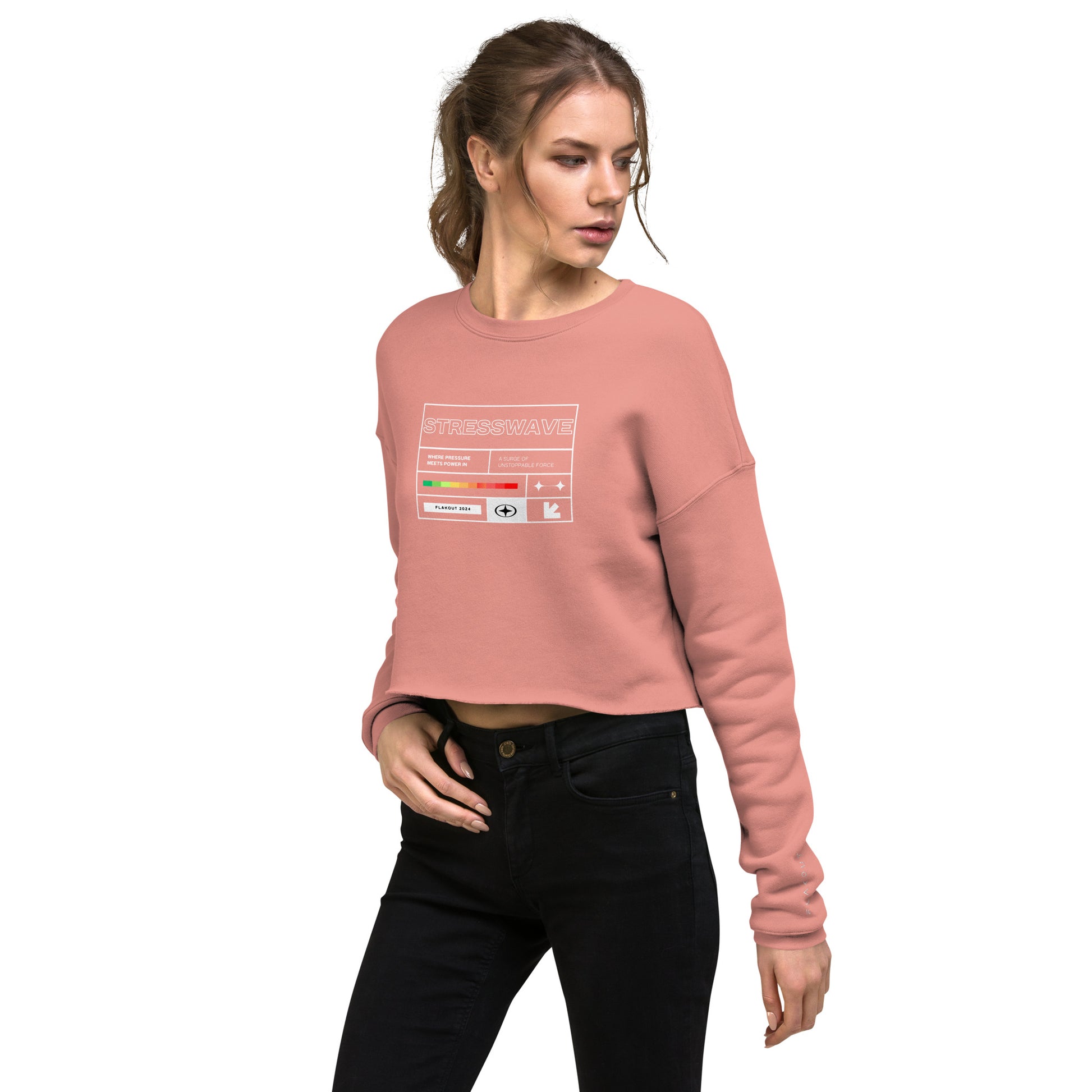 Stresswave Women's Crop Sweatshirt - FLAKOUT