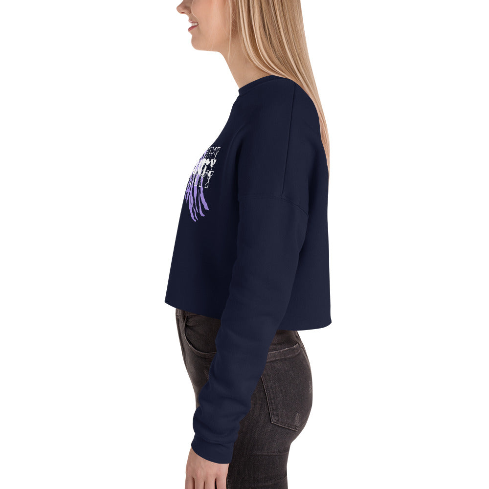 Streetwise Urbanity Women's Crop Sweatshirt - Navy - FLAKOUT