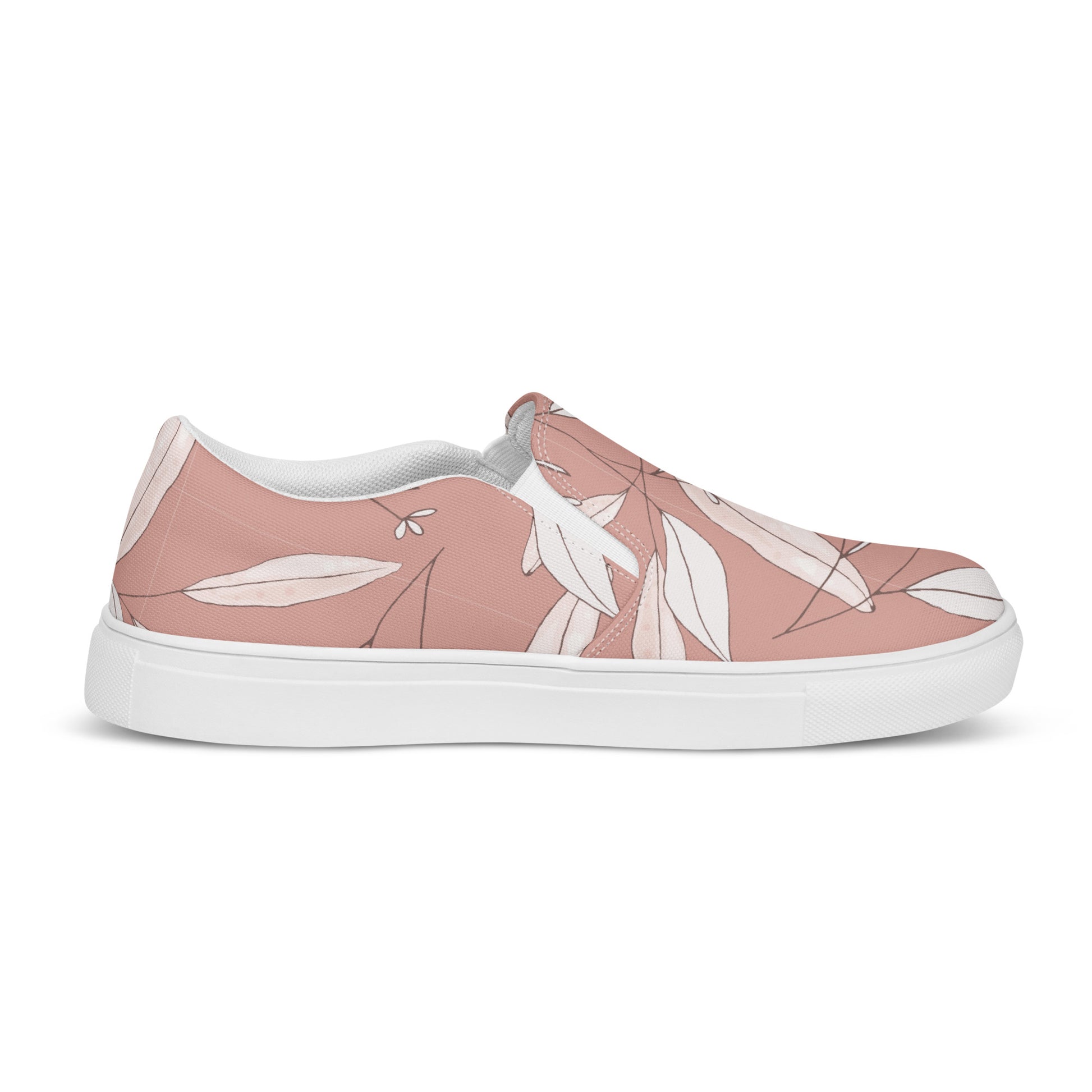 Feathered Finesse Women's Slip-On Canvas Shoes - FLAKOUT