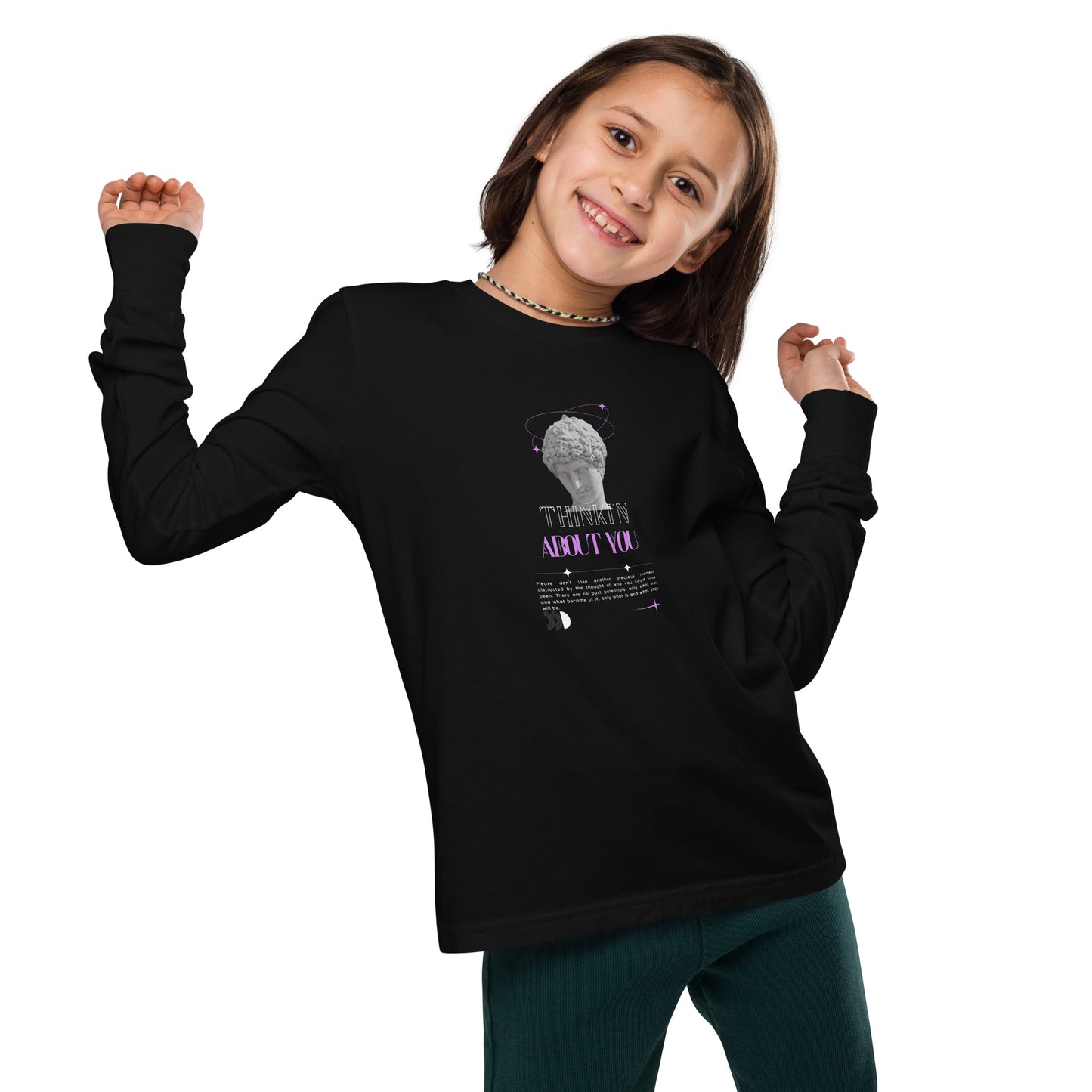 Mindfully Thinki'n About You Kid's Long Sleeve Shirt - FLAKOUT