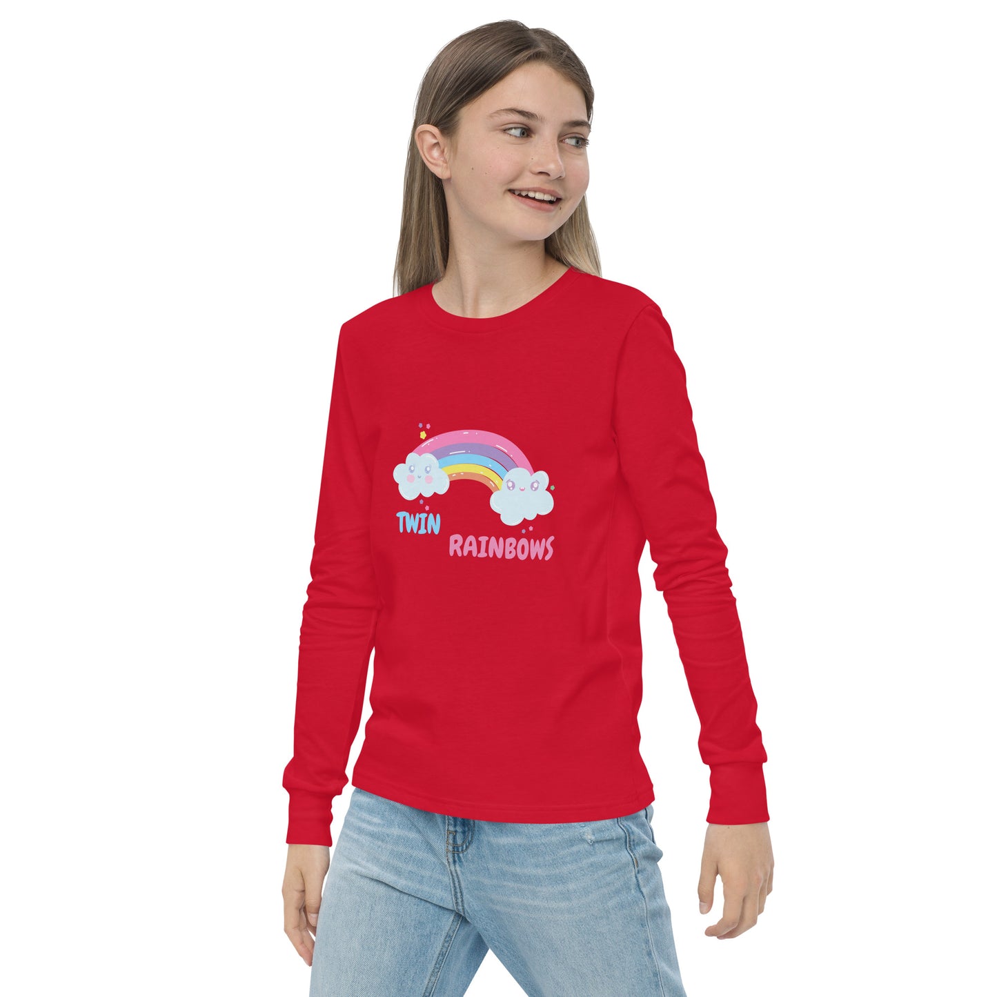 Twin Rainbows Girl's Long Sleeve Tee - FLAKOUT