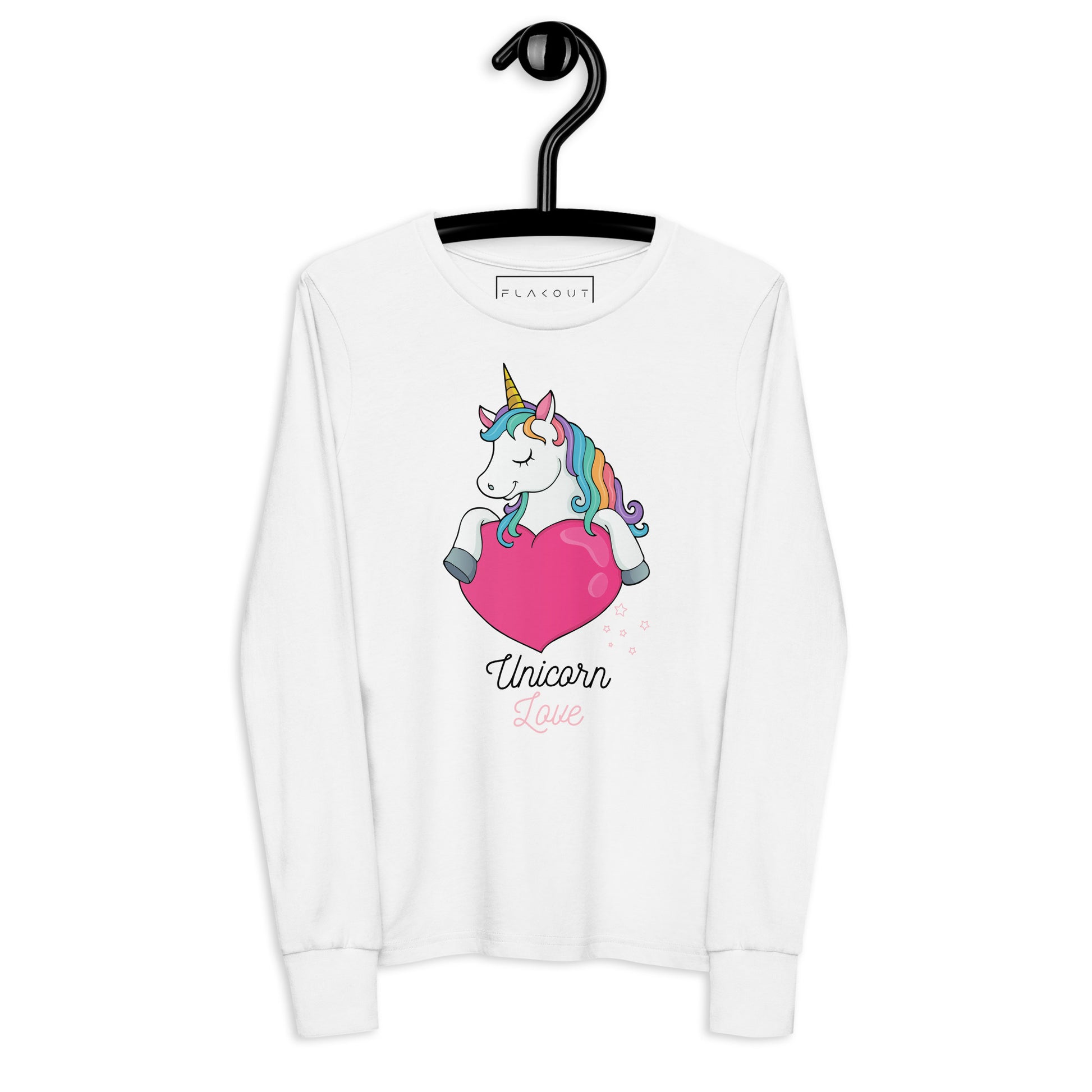 Unicorn Love Girl's Long Sleeve Tee - FLAKOUT