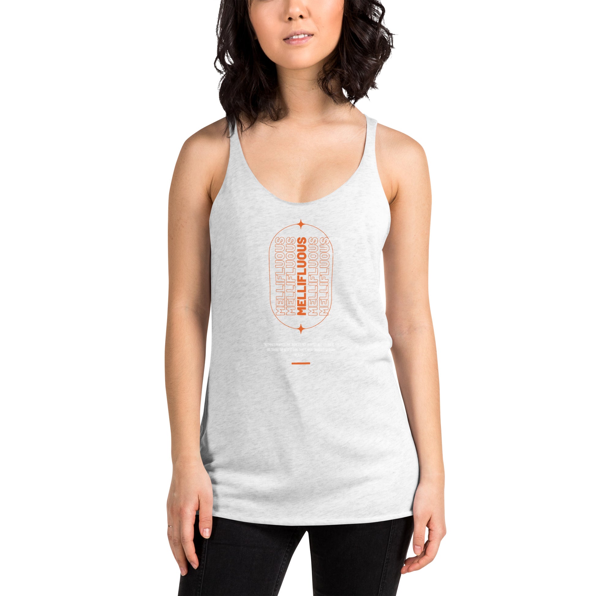 Tranquil Mellifluous Attire Women's Racerback Tank - FLAKOUT